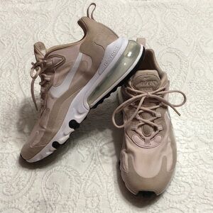 Nike Air Max 270 React Barely Pink Running Sneakers Size 8